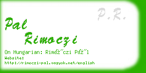 pal rimoczi business card
